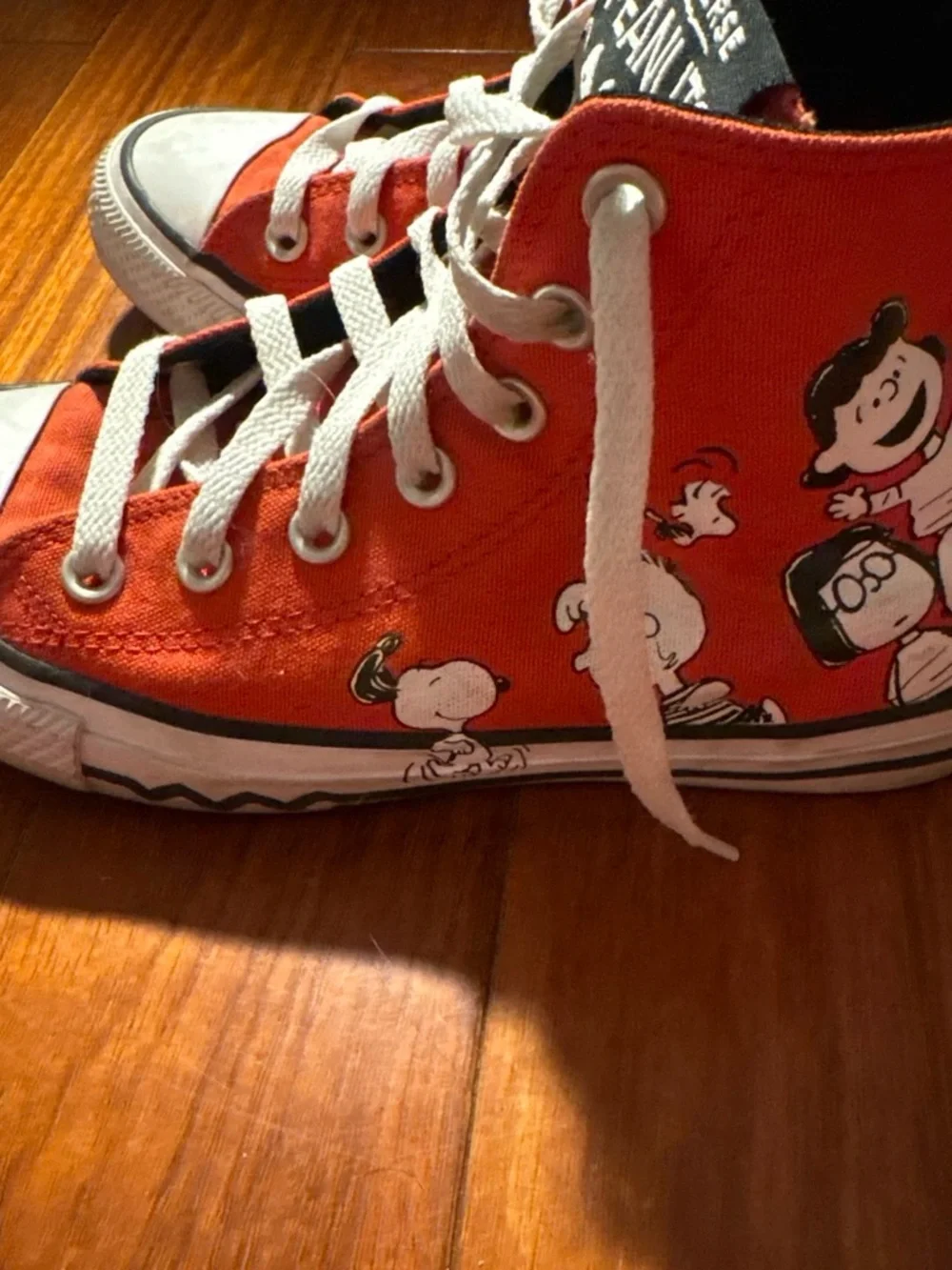 Converse Peanuts Orange High-Top Sneakers - Picture 2 of 7